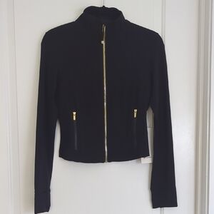 Black Jacket with Gold Zipper